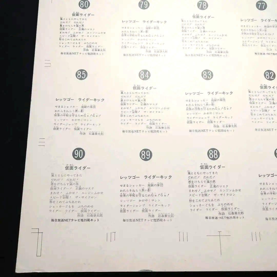 仮面ライダーの印刷物カード MCKY社製 裁断なし No.61〜90連番 レア