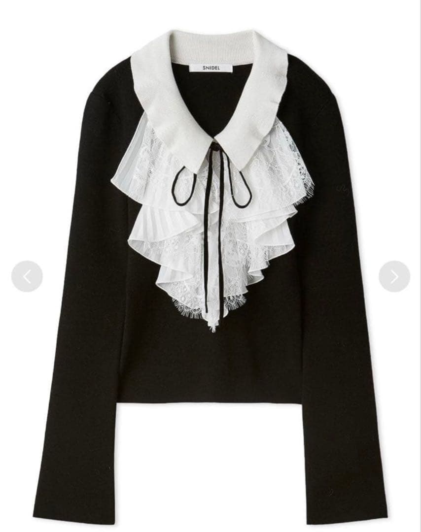 【新品タグ付き】Sustainableレイヤードラッフルニットプルオーバー