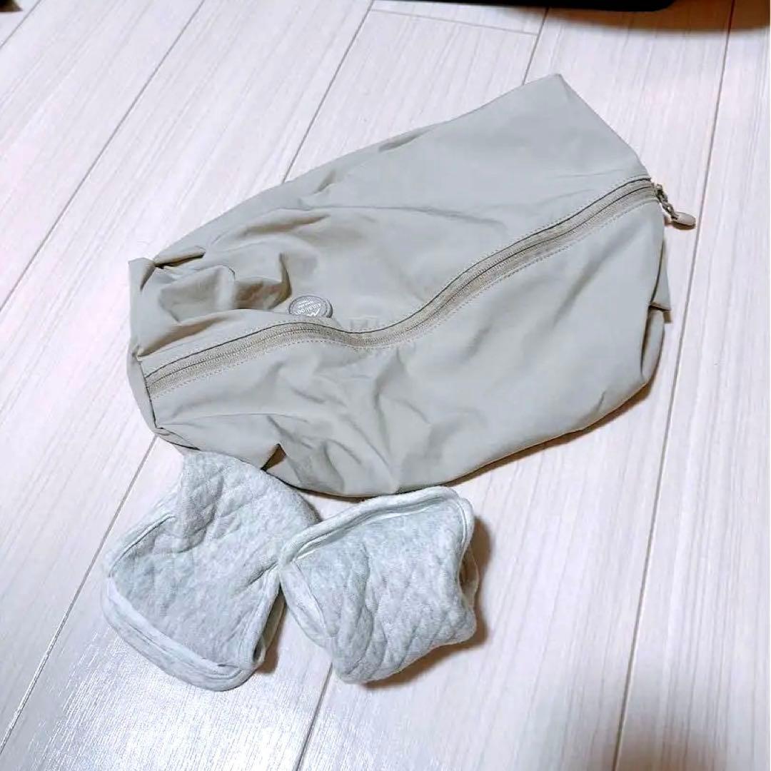 箱無し☆美品☆エアバギー 抱っこ紐 サンドアッシュ スタッフバック