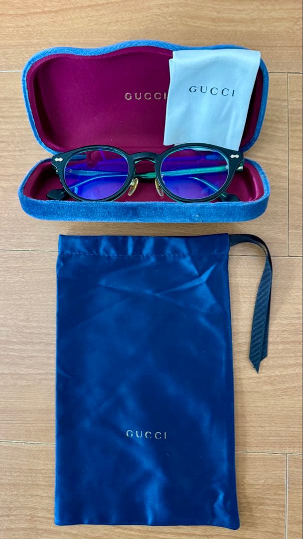 GUCCI 遠近度付きメガネ レンズ ブリーズグリーン25％グラデーション