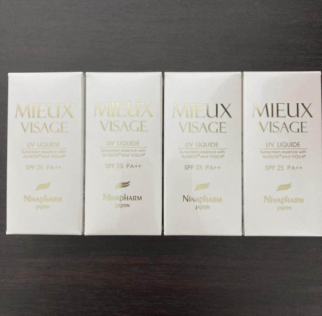 《4個》ニナファーム UVリキッド ミュー ヴィサージ日焼け止め 美容液