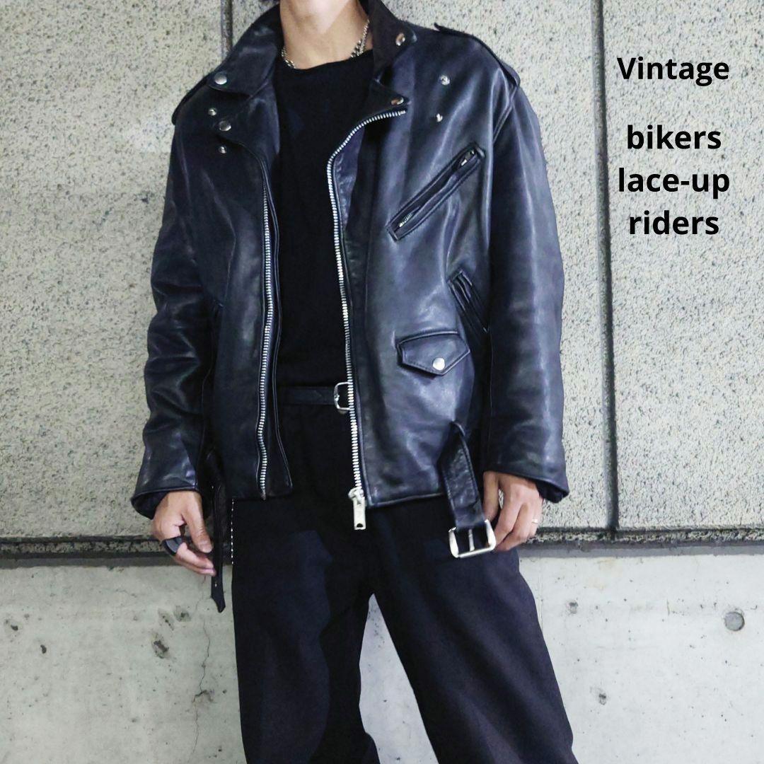 USヴィンテージ レザーライダースダブル 黒 牛革 サイドレースアップ 楽天市場】米国直輸入! ホットレザー [Classic Motorcycle Leather