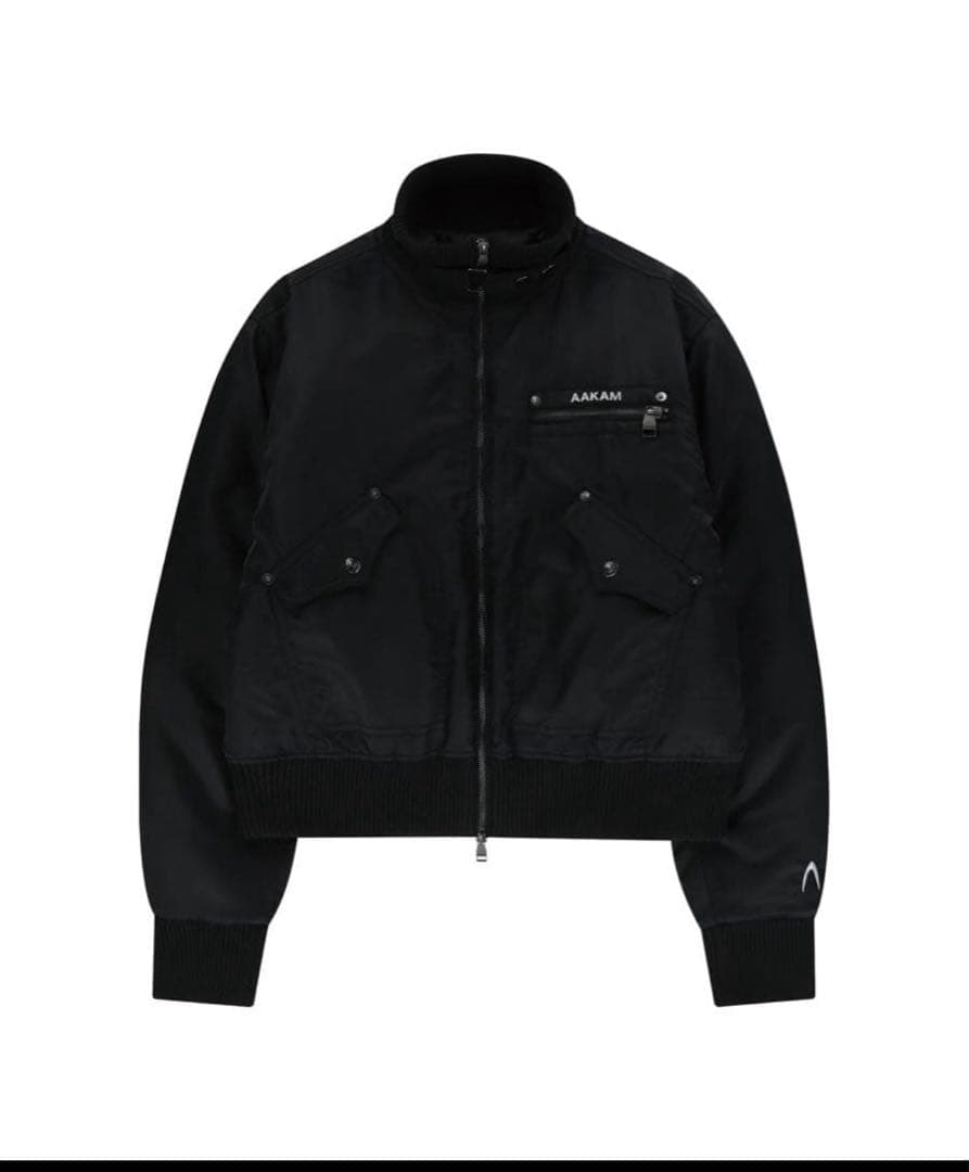 ジャケット・アウター AAKAM High-Neck Bomber Jacket (Black) 2