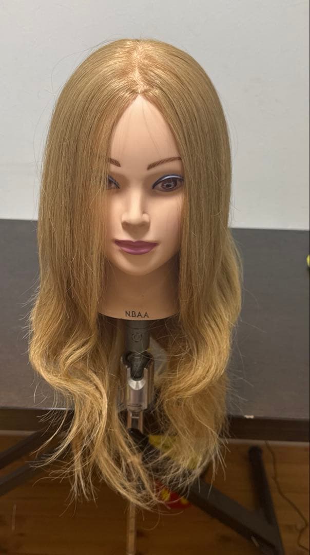 NBAA アップウィッグ ブロンド マネキン　スタンドクランプセット