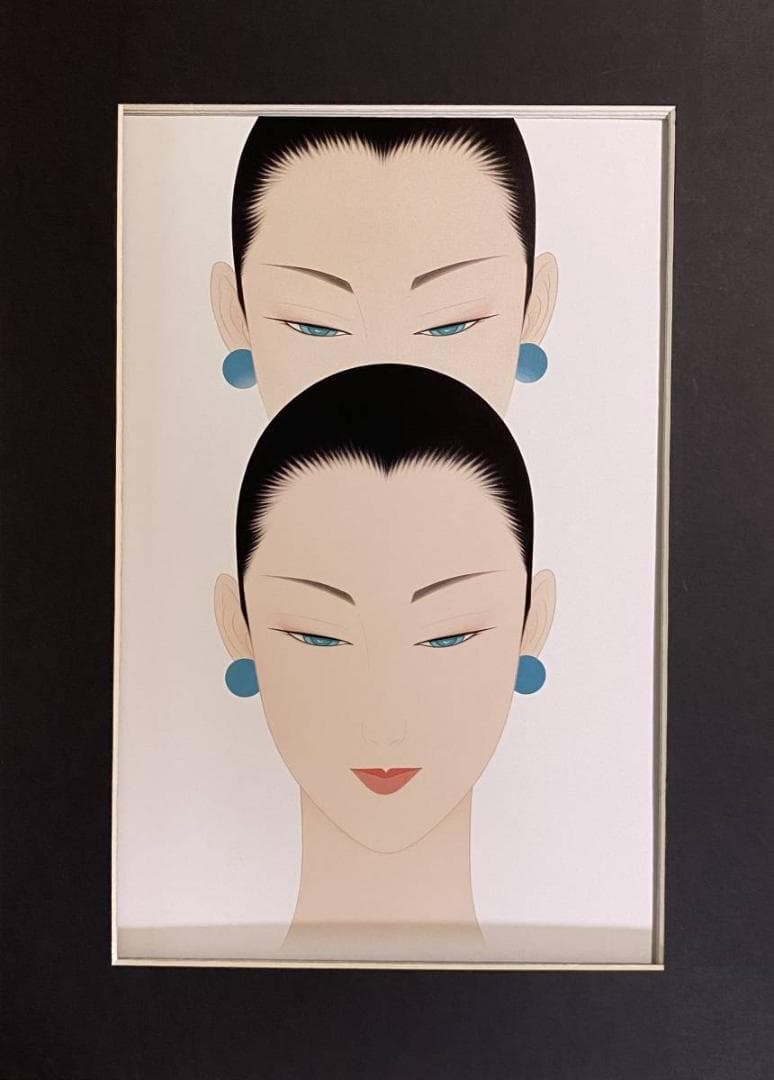 伊藤久三郎、蝶、希少な額装用画集より、美品、新品額装付