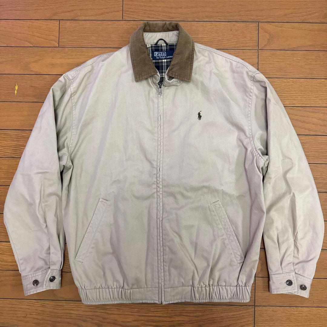 90s POLO RALPH LAUREN スイングトップ 襟コーデュロイ 裏地