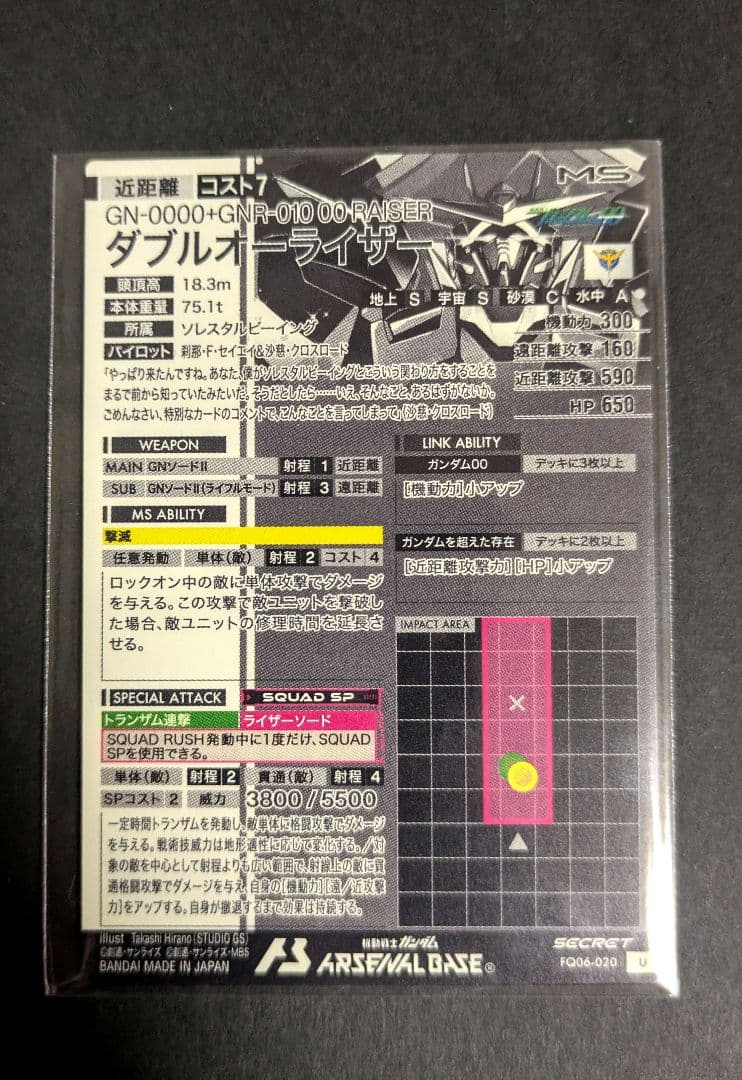 み*み様 ダブルオーライザー シークレットレア アーセナルベース