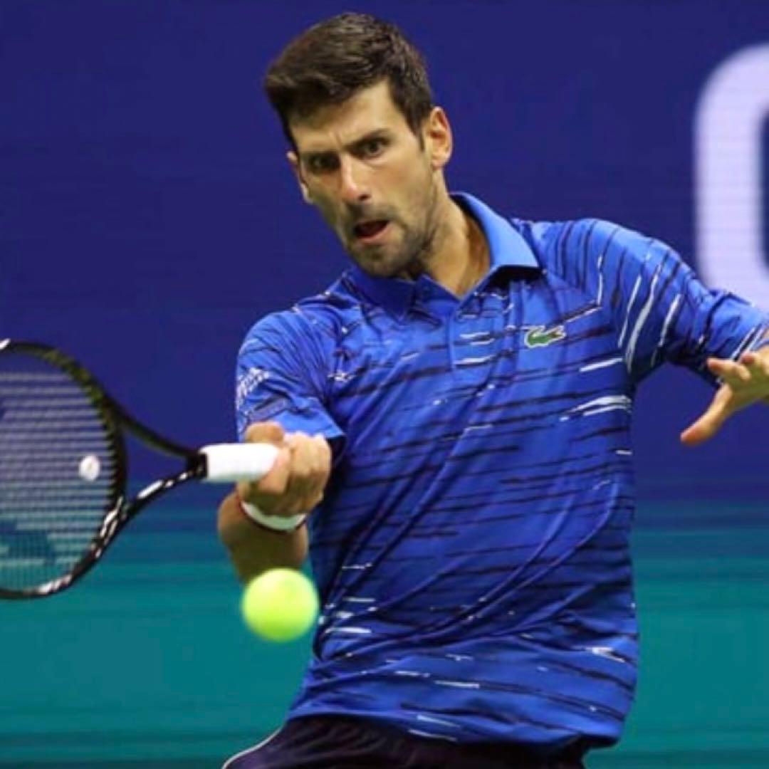 ラコステ ノバク ジョコビッチ テニスウェア ポロシャツ 青 - メルカリ