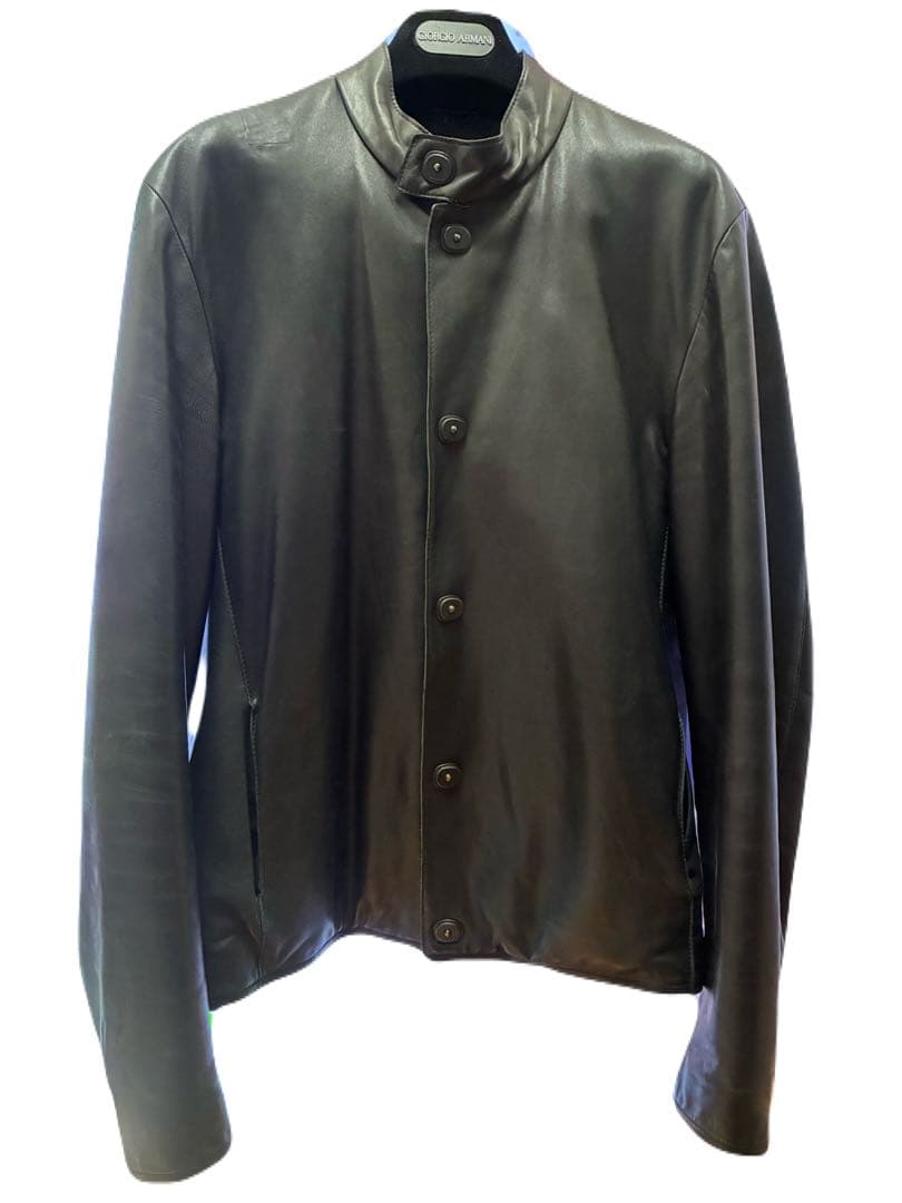 破格　EMPORIO ARMANI ラムレザージャケット 90s EMPORIO ARMANI Lamb Leather Tailored Jacket | VOLAR