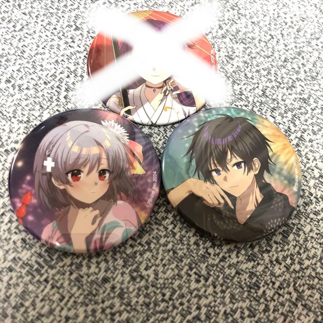 黒神ユウマ 三途川ハカ 黒神ミレイ 缶バッジ 俺クロ 夏祭り リアル