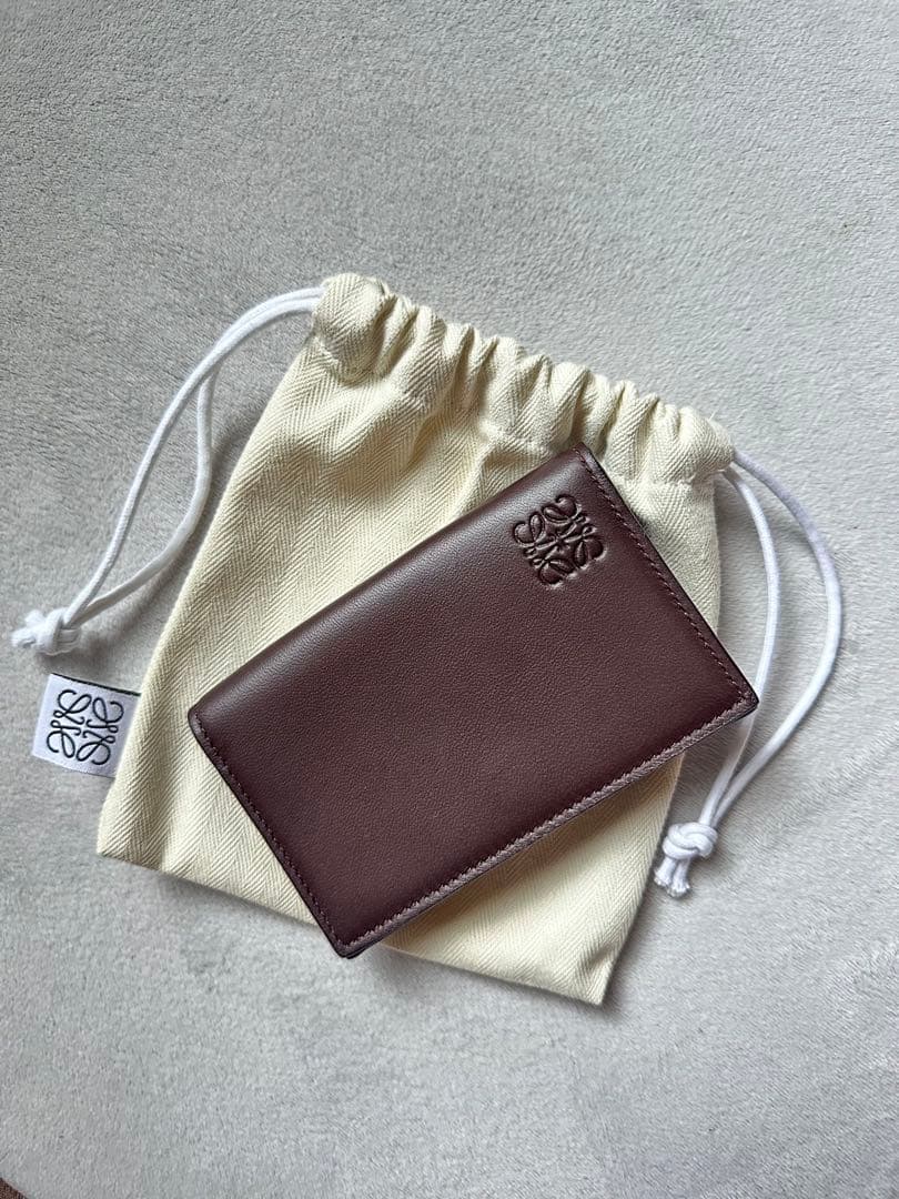 LOEWE ブラウン レザー 名刺入れ　美品