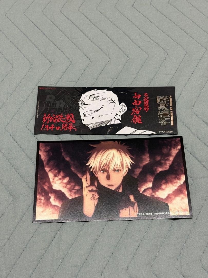 呪術廻戦 五条悟 両面宿儺 チケット風しおり ポストカード 14巻 25巻