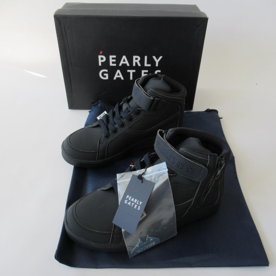 パーリーゲイツ新品濃紺 ソフトスパイク ゴルフシューズ 23.5ｃｍ