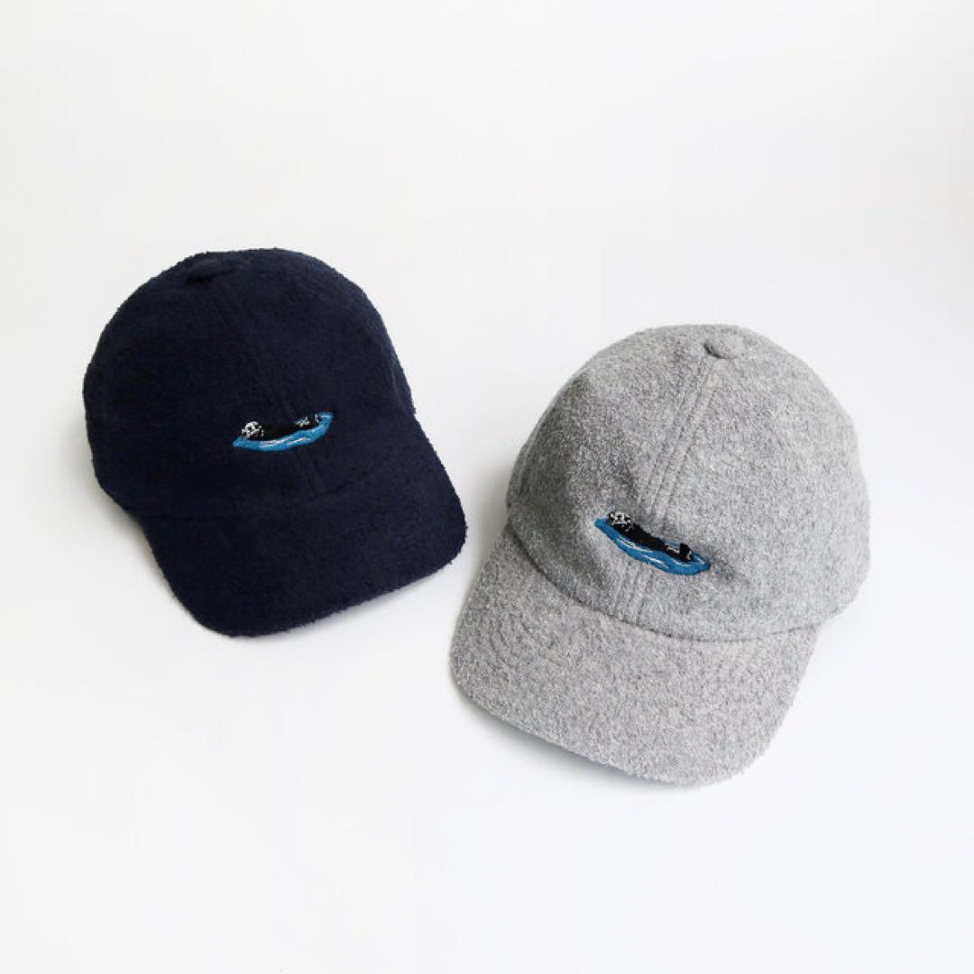 【お値引き依頼の方専用】新品タグ付　TEMBEA キャップ　ラッコ柄　グレー