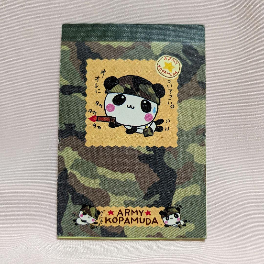 当時物、タバコ臭あり】Q-LiA アーミーこぱむだ ミニメモ帳 平成レトロ