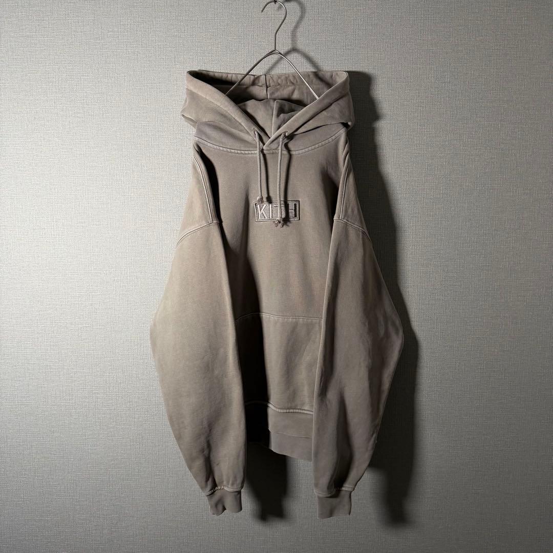 完売モデル☆KITH キス パーカー フーディ ボックスロゴ オリーブ M〜L