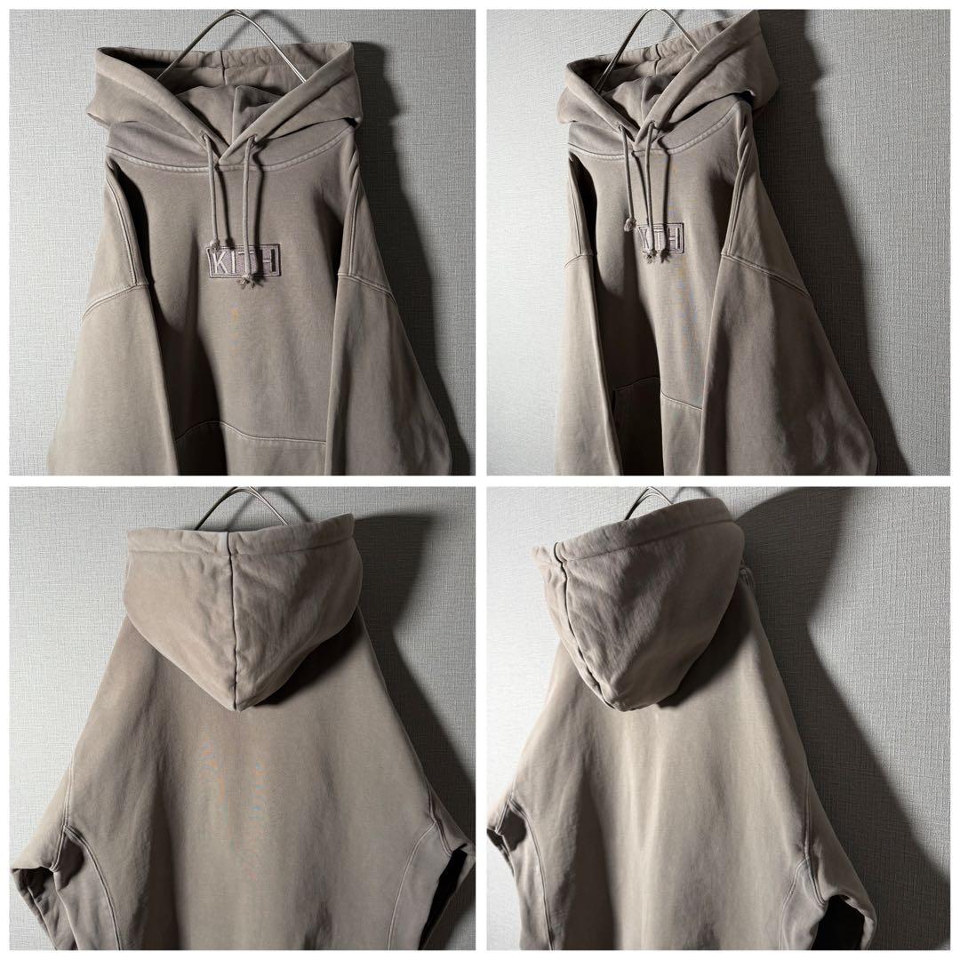 完売モデル☆KITH キス パーカー フーディ ボックスロゴ オリーブ M〜L