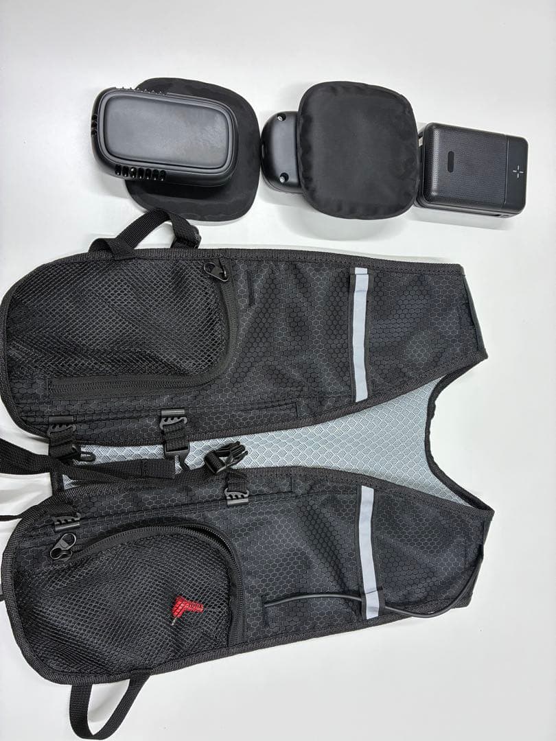 冷却機能付きメッシュベスト ブラック