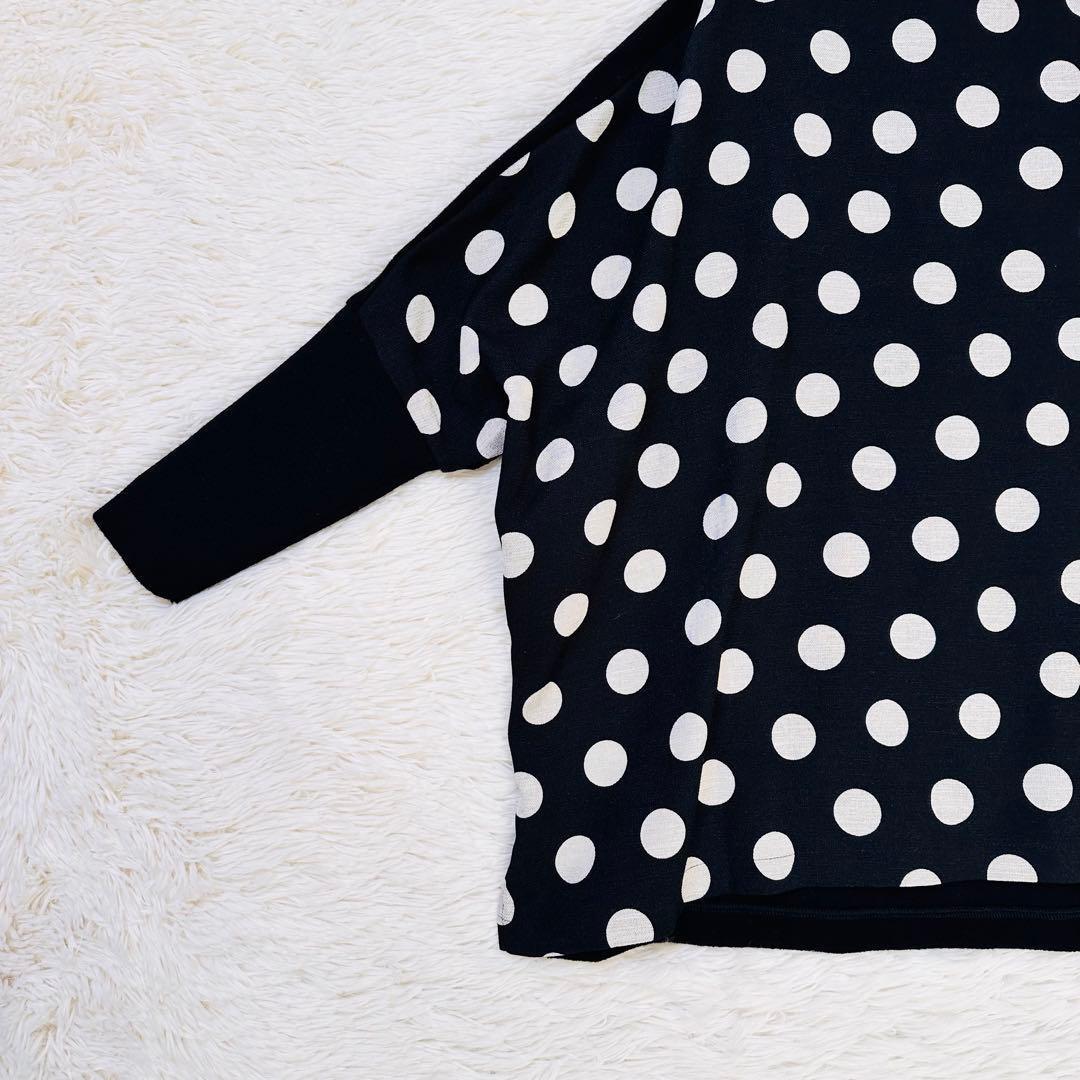 近年 完売✨ビアズリー 後ろドットニット ドルマン コクーン オーバー