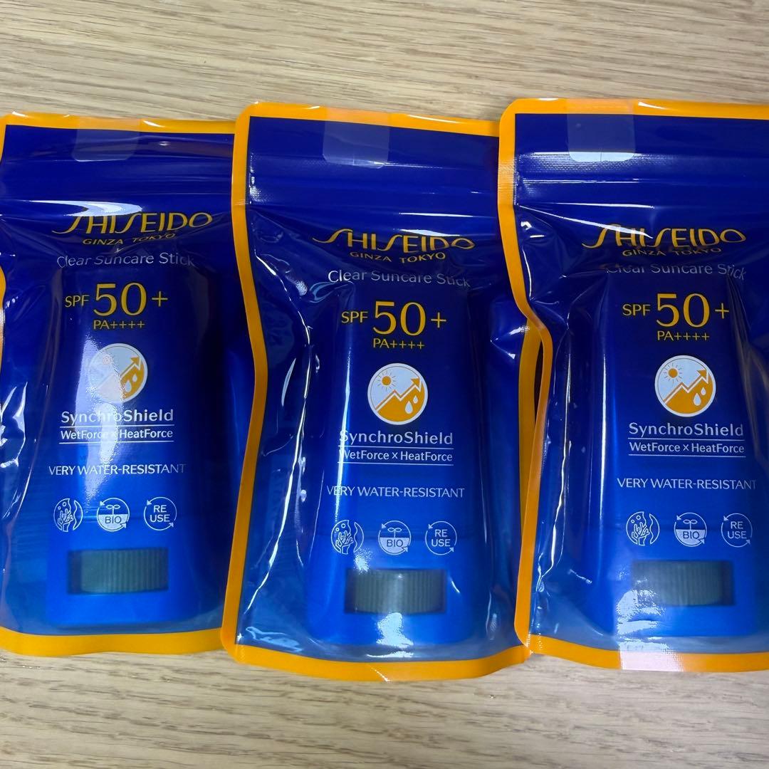 3個セット★資生堂★クリア サンケア スティック★日焼け止め★SPF50+
