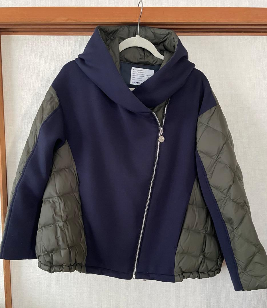 マルシャルテル　フード付きネイビー・カーキダウンジャケット