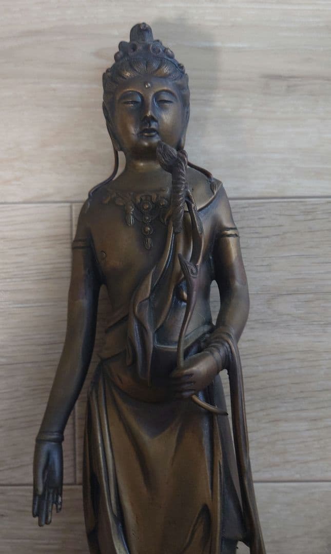 高村光雲 観音像 ブロンズ像 銅製 観音様 観音菩薩 仏具 仏壇 - メルカリ