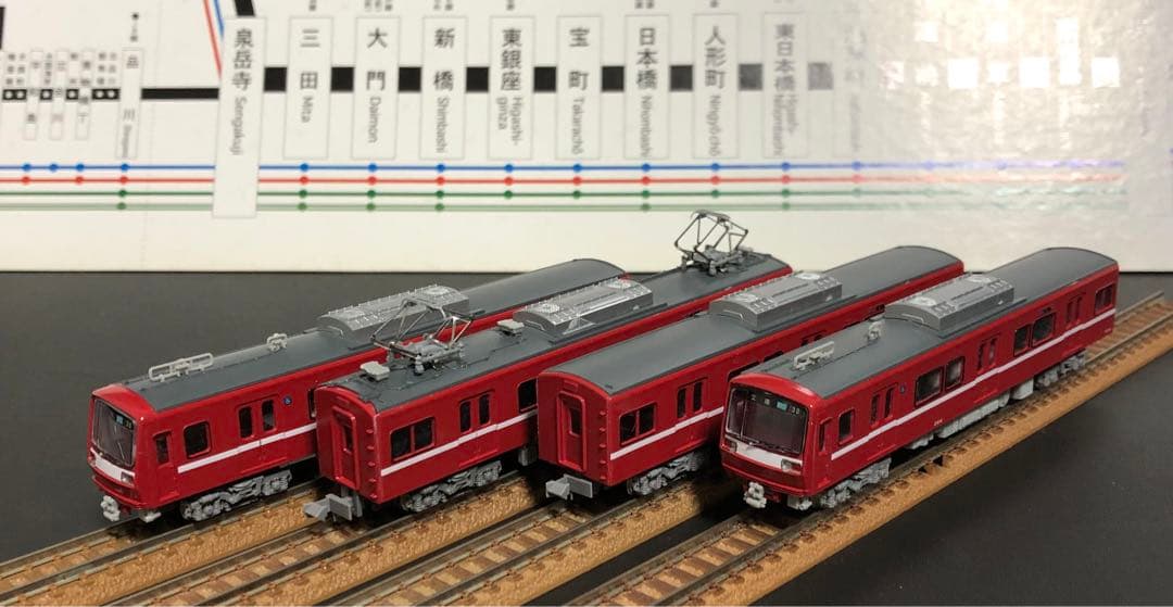 管理番号1675 京急2000形3扉車Nゲージ塗装済キット素人組立品4両