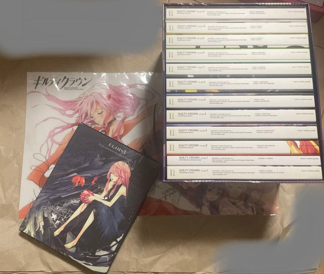 ギルティクラウン 完全生産限定版 DVD 全巻セット (BOX付)CD、ポスター