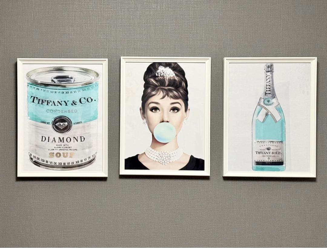 199フレーム付きキャンバスアート　ブランドアートポスター　オードリーヘプバーン