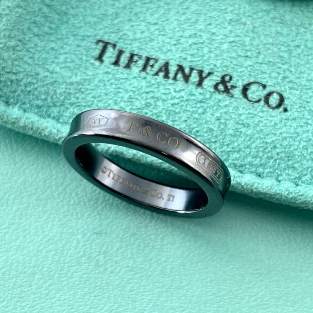 ティファニー 16.5号 1837 ナロー リング ブラック チタン WT4fe