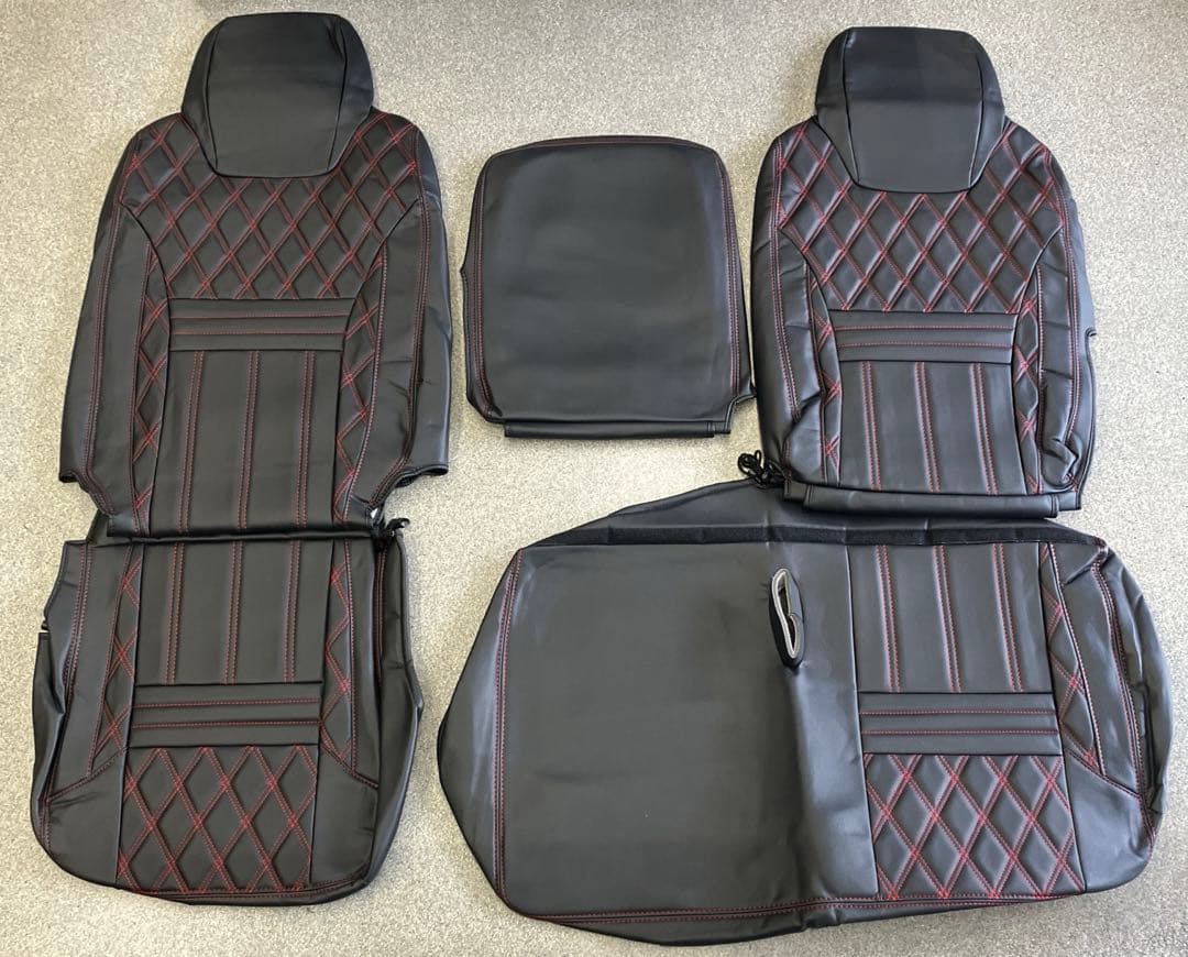 シートカバー　07エルフ　ワイド車　ブラック　新品