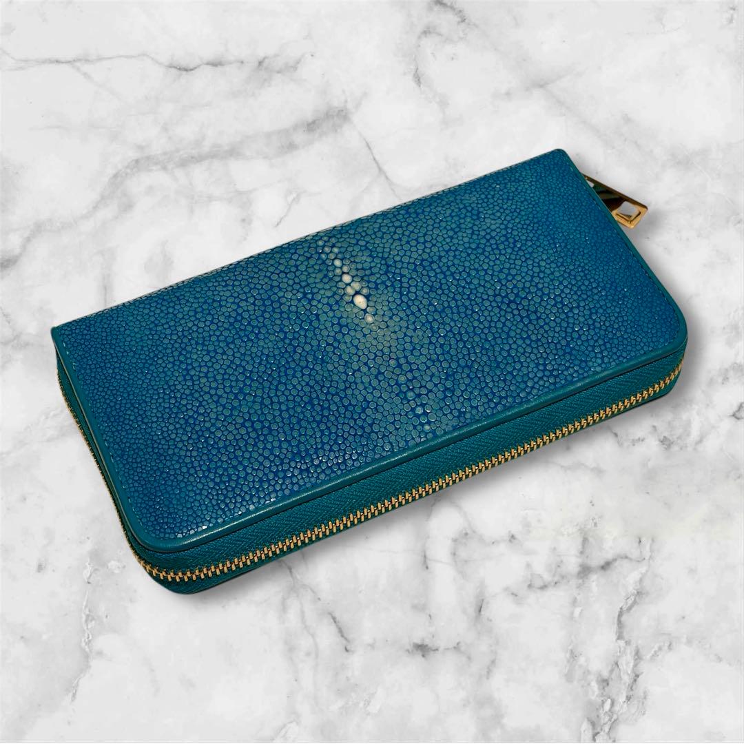 人気ファッション - スティングレイ 長財布 ラウンドファスナー エイ革