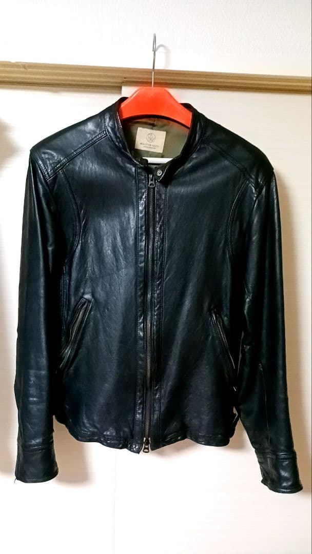 【羊革】シングルライダースジャケット