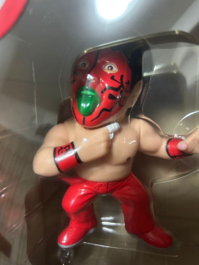 16dソフビコレクション☆グレート・ムタ 初期 赤ペイント& 悪魔相（白