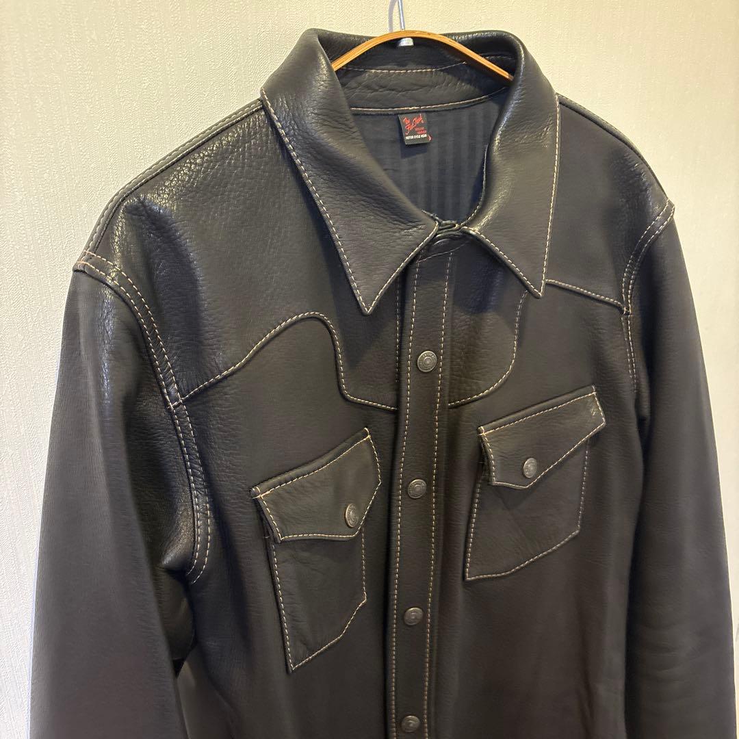 フラットヘッド ディアスキンウエスタンシャツ ブラック40 - メルカリ