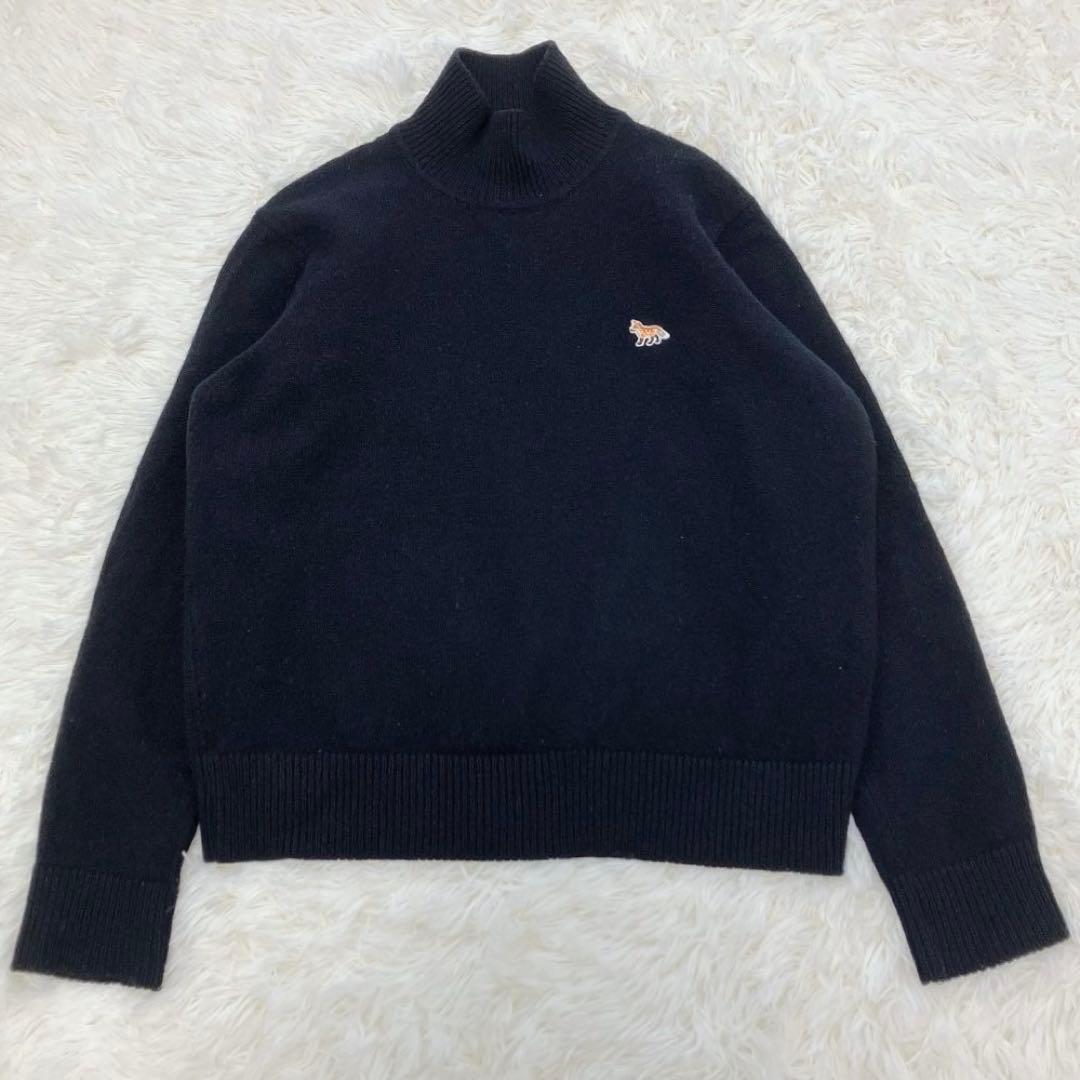メゾンキツネ 22FW ベイビーフォックス パッチ レディース ニット ブラック