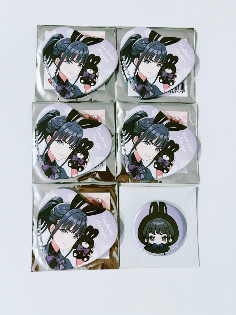 学園アイドルマスター 雨夜 燕 GIGO ハート缶バッジ 5点＋特典缶