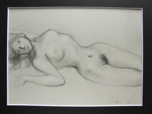 古沢岩美、デッサン 91、希少大判画集画、新品額装付、状態良好