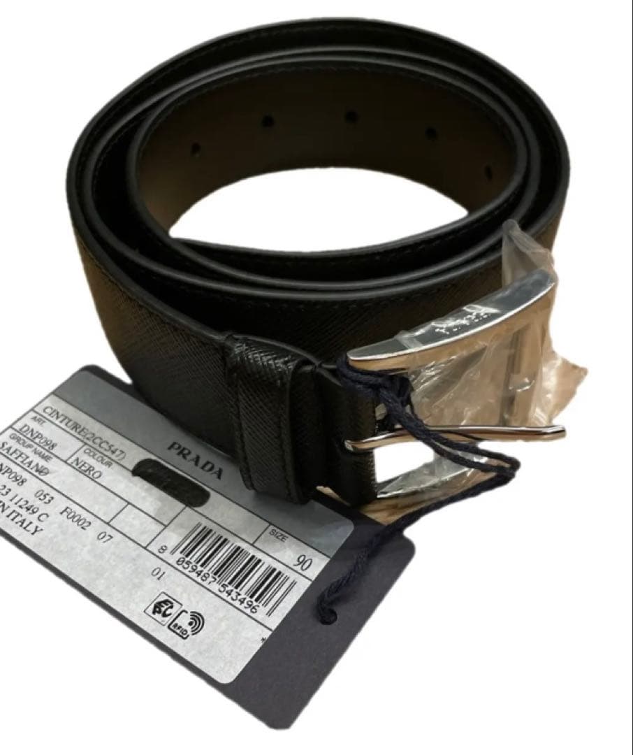 【正規品】PRADA サフィアーノレザー ベルト サイズ90