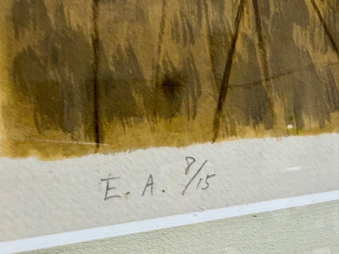 貴重作品！】 東山魁夷 枯野 リトグラフ 直筆サイン 限定15部 額装