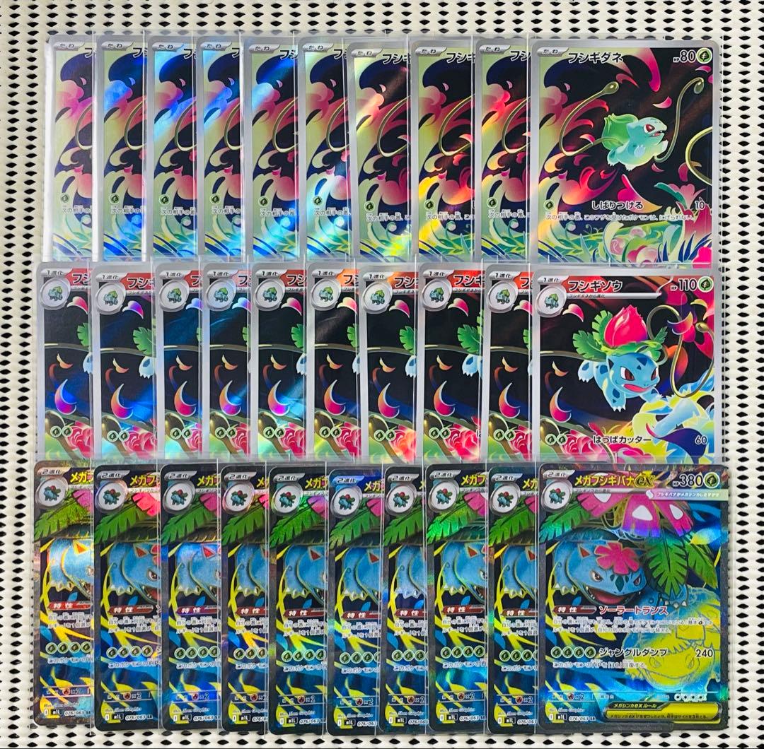 メガフシギバナex 進化ライン　各10枚 ポケカ メガフシギバナex ソーラートランス 進化ライン まとめ売り