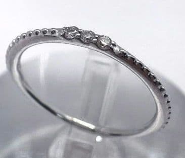 K10ホワイトゴールド ダイヤモンドリング 3石