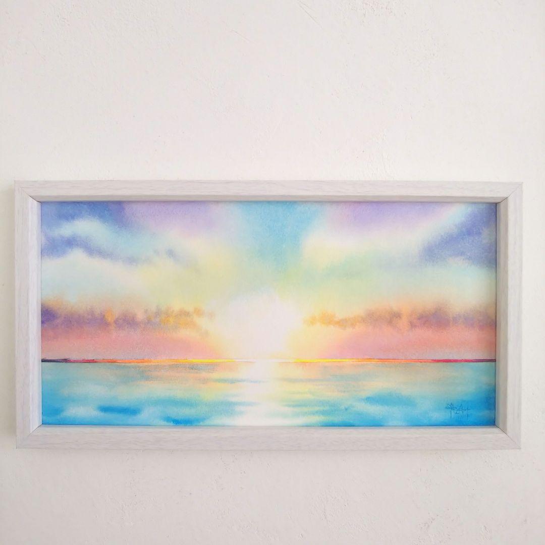 癒しの水彩画1055 あさのひかり