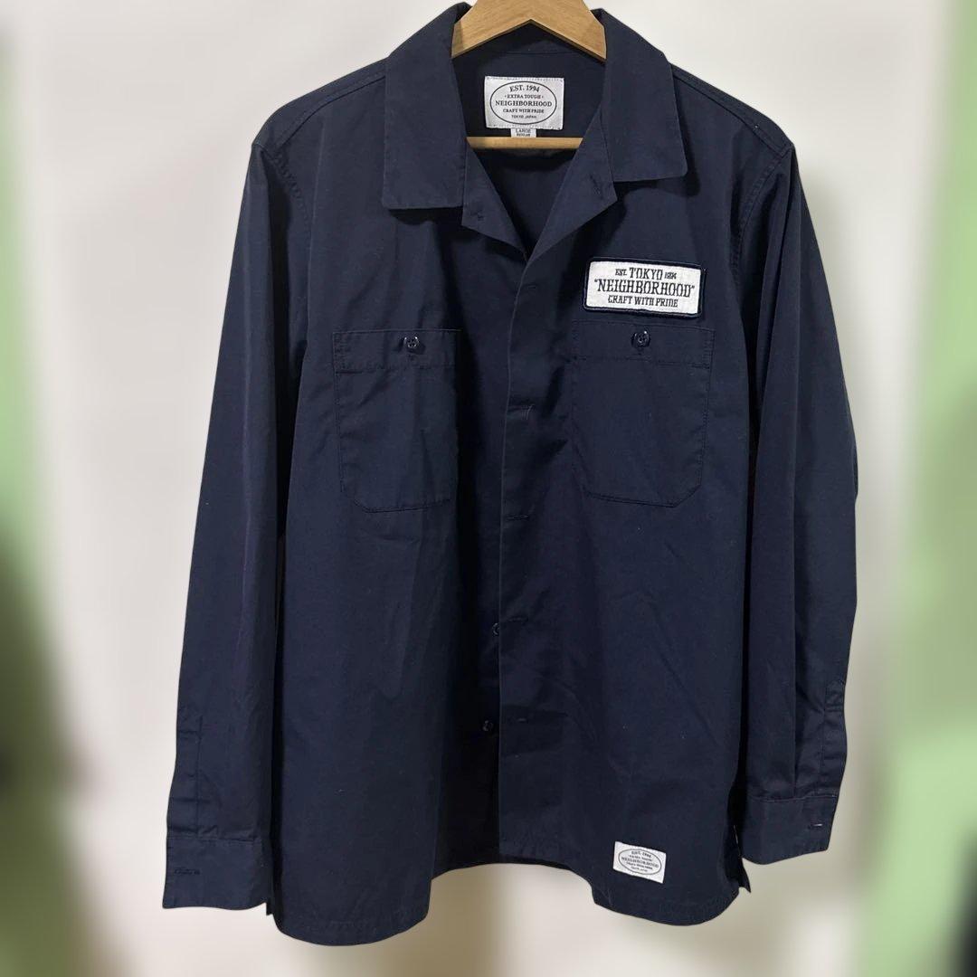 NEIGHBORHOOD ネイビー ワークシャツ Lサイズ
