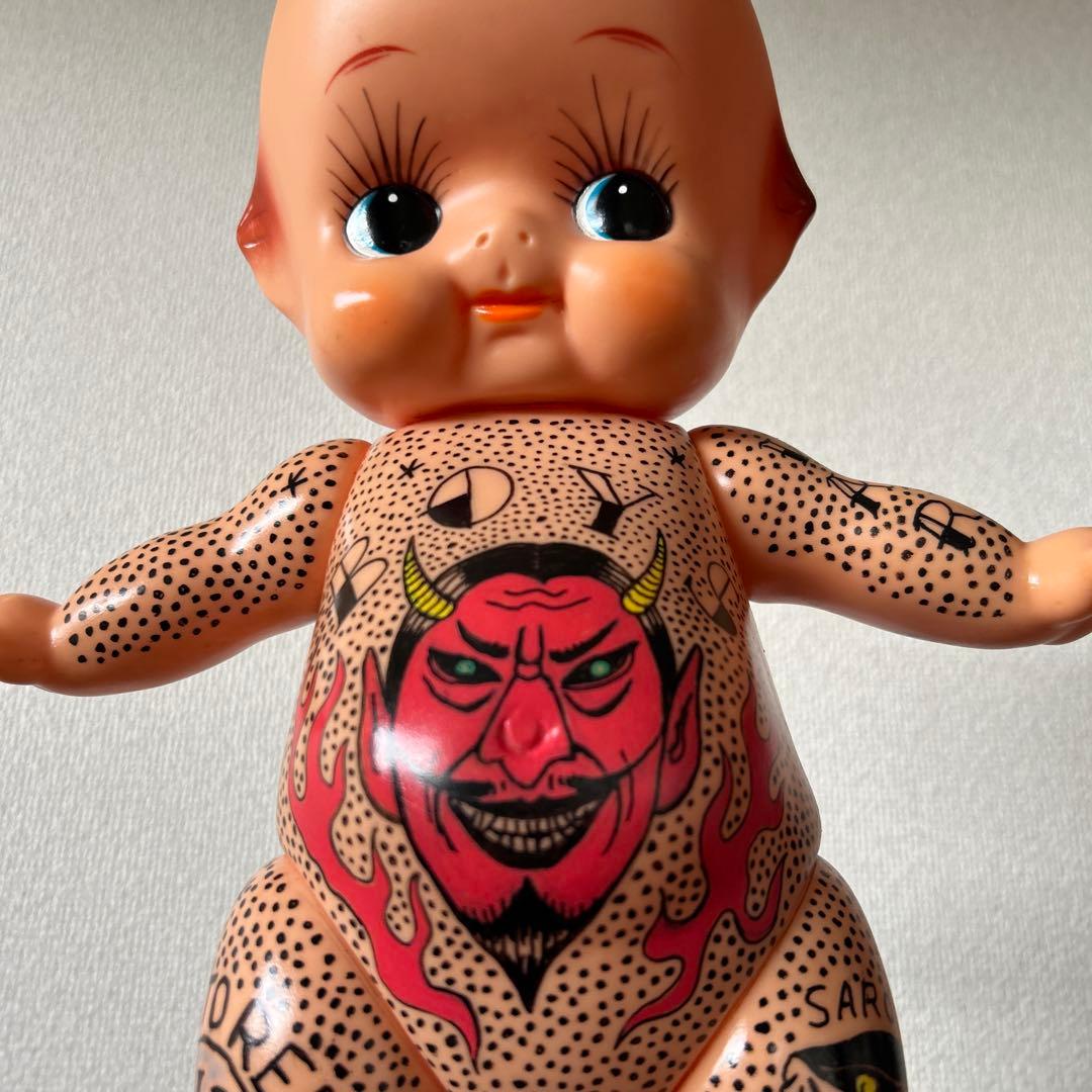 刺青キューピー アメリカン雑貨 浦和レッズ ソフビ 入れ墨キューピー
