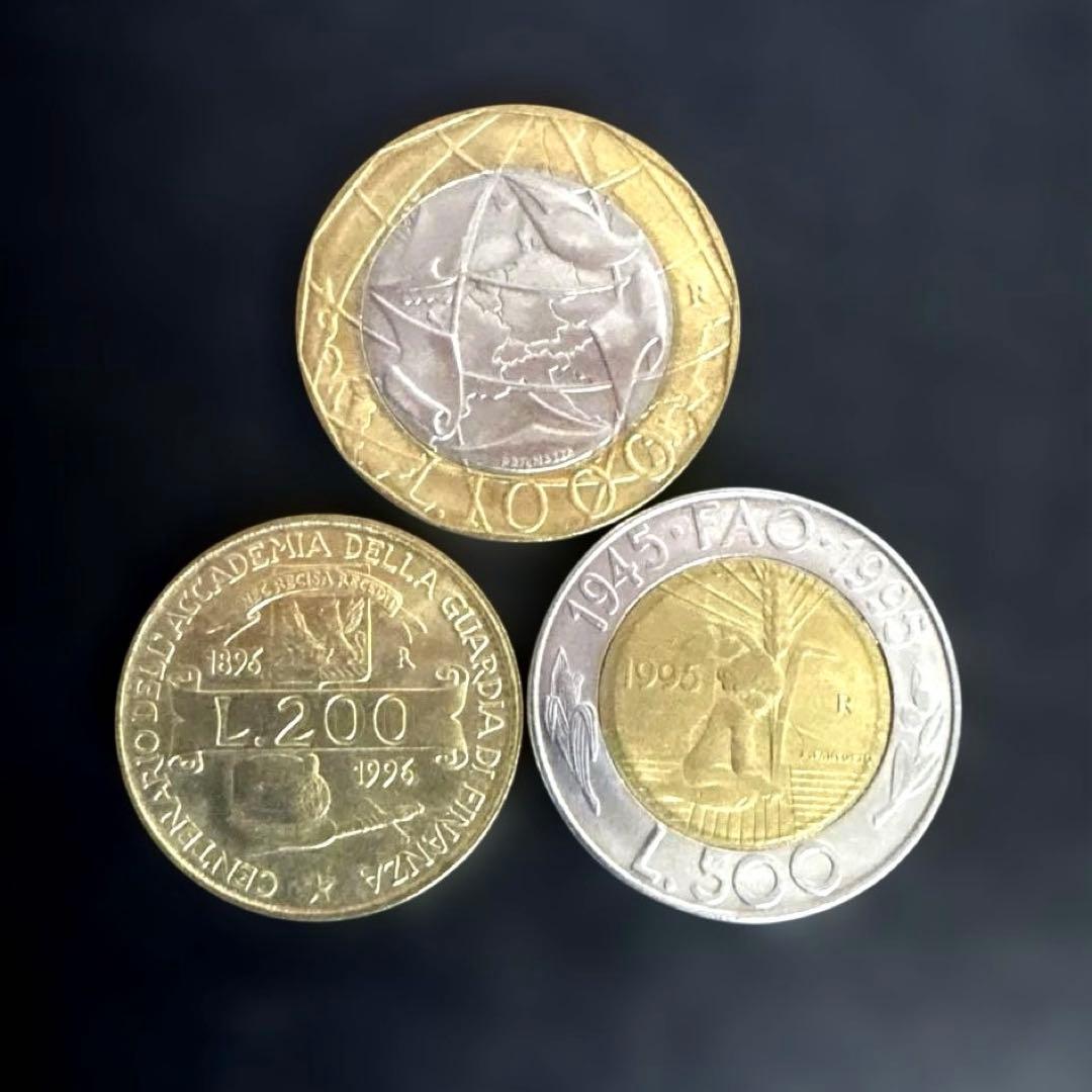 イタリア記念硬貨“リラ” まとめ買い　 L.1000. L.500 L.200