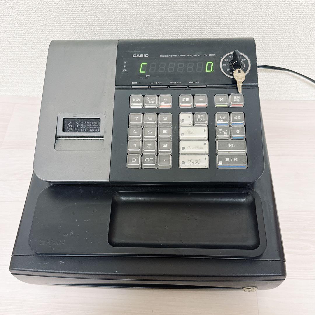 2516【希少品】CASIO NL-200 ブラック 電子レジ スター - メルカリ