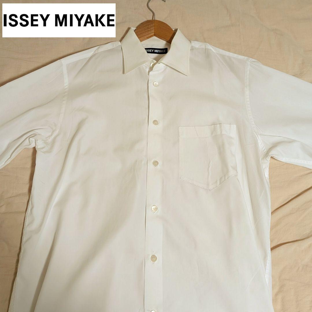 ISSEY MIYAKE 長袖 カラーシャツ 3サイズ ホワイト