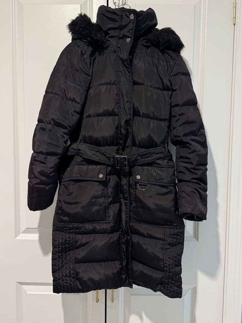 ラルフローレン　ブラックダウンコート　3way ファー　ベルト付