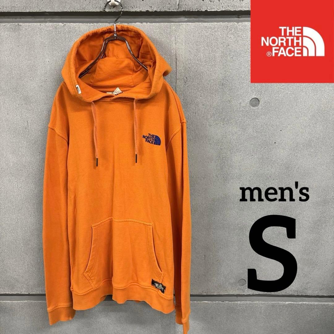 ノースフェイス パーカー オレンジ メンズS - メルカリ